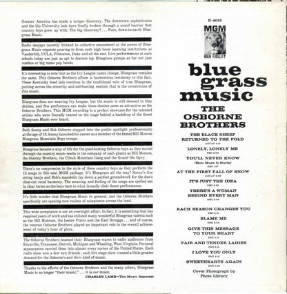 The Osborne Brothers : Blue Grass Music (LP, Album, Mono)