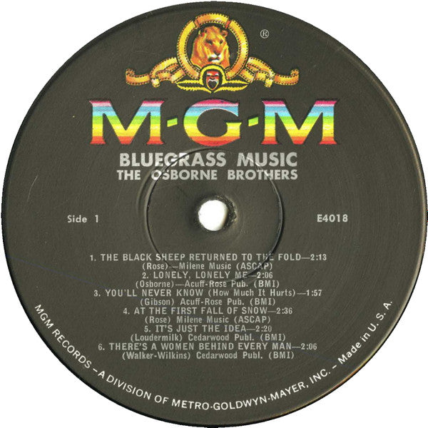 The Osborne Brothers : Blue Grass Music (LP, Album, Mono)