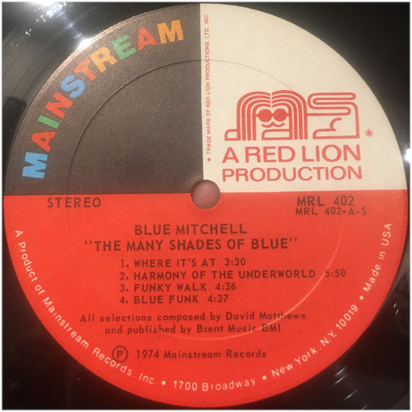 Blue Mitchell : Many Shades Of Blue (LP, Album, PRC)