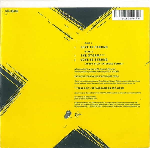 Rolling Stones* : Love Is Strong (7", Single, Spe)