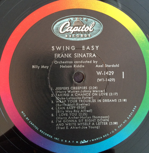 Frank Sinatra : Swing Easy (LP, Album, Mono, RE, Scr)