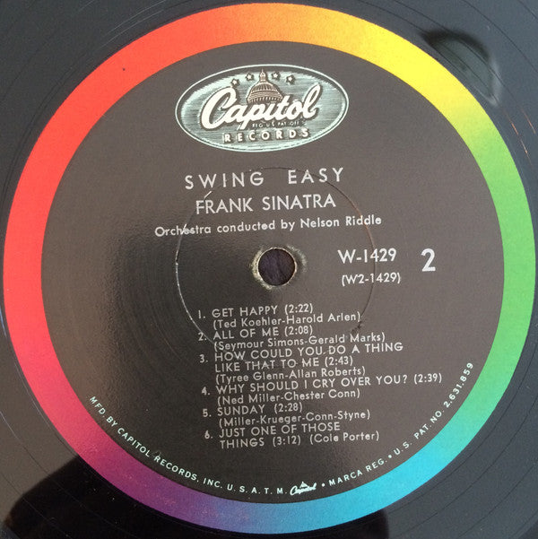 Frank Sinatra : Swing Easy (LP, Album, Mono, RE, Scr)