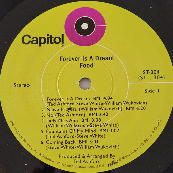 Food (9) : Forever Is A Dream (LP, Album, RE, 180)