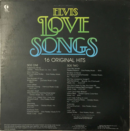 Elvis* : Elvis Love Songs (LP, Comp, 44,)