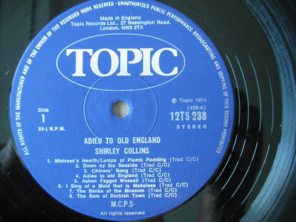 Shirley Collins : Adieu To Old England (LP, Album)