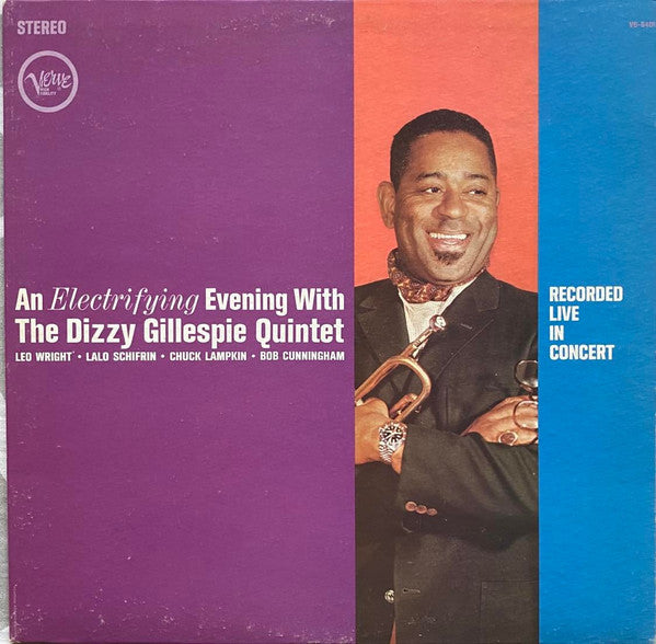 Dizzy Gillespie Quintet : An Electrifying Evening With The Dizzy Gillespie Quintet (LP, Album, Pit)