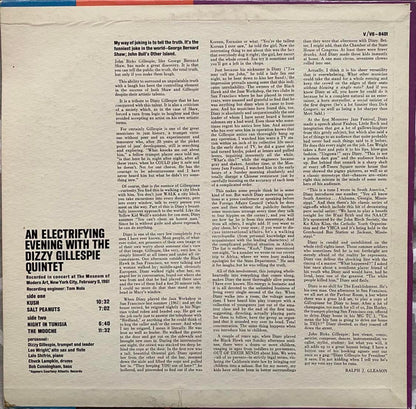 Dizzy Gillespie Quintet : An Electrifying Evening With The Dizzy Gillespie Quintet (LP, Album, Pit)