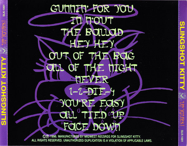 Slingshot Kitty : Up Yours! (CD, Album)