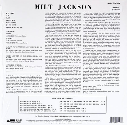 Milt Jackson With John Lewis (2), Percy Heath, Kenny Clarke, Lou Donaldson And The Thelonious Monk Quintet : Milt Jackson With John Lewis, Percy Heath, Kenny Clarke, Lou Donaldson And The Thelonious Monk Quintet (LP, Comp, Mono, RE, RM, 180)