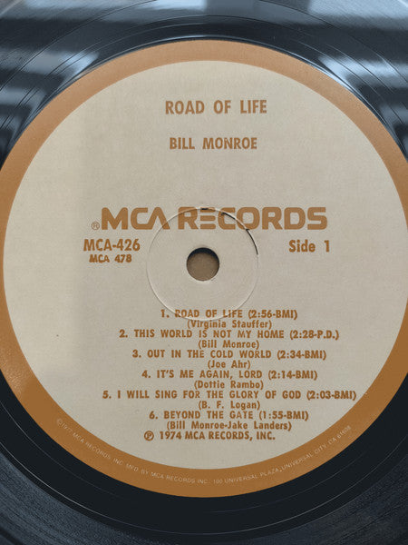 Bill Monroe : Road Of Life (LP, Album, Yel)