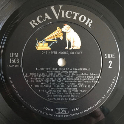 Fats Waller & His Rhythm : One Never Knows, Do One? (LP, Comp, Mono)