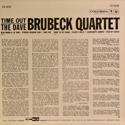 The Dave Brubeck Quartet : Time Out (LP, Album, RP, 6-E)