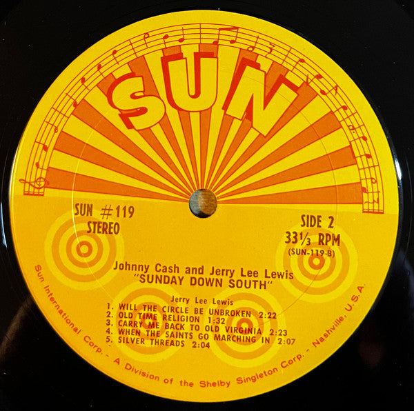Johnny Cash & Jerry Lee Lewis : Sunday Down South (LP, Comp)