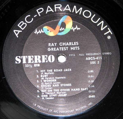 Ray Charles : Greatest Hits (LP, Comp, Pit)