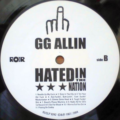 GG Allin : Hated In The Nation (LP, RE)