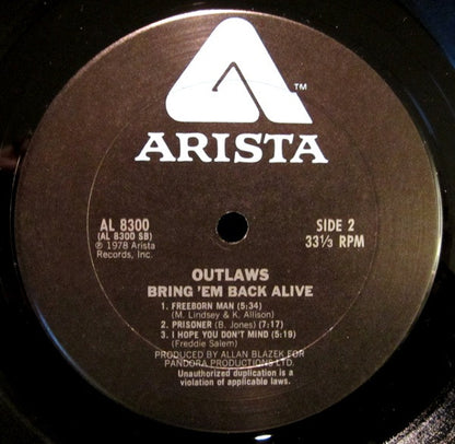 Outlaws : Bring It Back Alive (2xLP, Album, San)