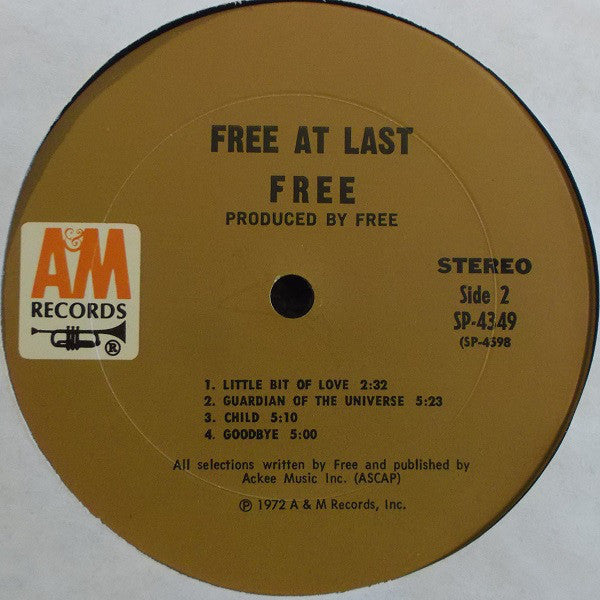 Free : Free At Last (LP, Album, Pit)