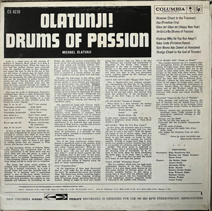 Olatunji!* : Drums Of Passion (LP, Album, Pit)