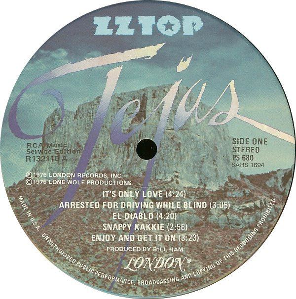 ZZ Top : Tejas (LP, Album, Club, RCA)