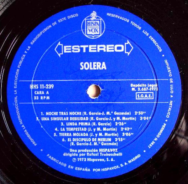 Solera : Solera (LP, Album, Emb)