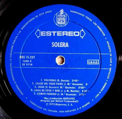 Solera : Solera (LP, Album, Emb)