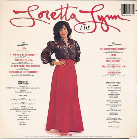 Loretta Lynn : I Lie (LP, Album, Glo)