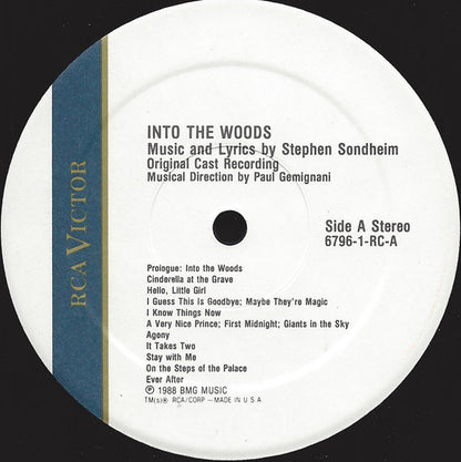 Stephen Sondheim : Into The Woods (Original Cast Recording) (LP, Album)