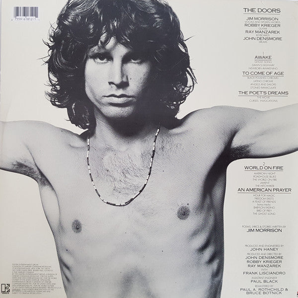 Jim Morrison , Music By The Doors : An American Prayer (LP, Album, RE, RM, Gat)