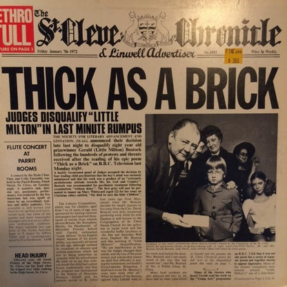 Jethro Tull : Thick As A Brick (LP, Album, RE, Ter)