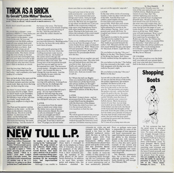 Jethro Tull : Thick As A Brick (LP, Album, RE, Ter)