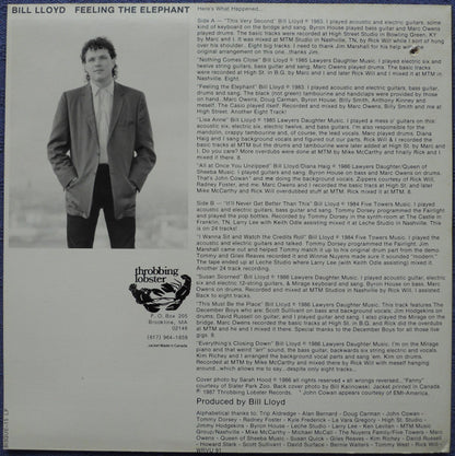 Bill Lloyd (3) : Feeling The Elephant (LP, Album)