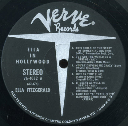 Ella Fitzgerald : Ella In Hollywood (LP, Album)