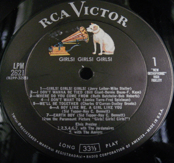 Elvis Presley : Girls! Girls! Girls! (LP, Album, Mono, Roc)