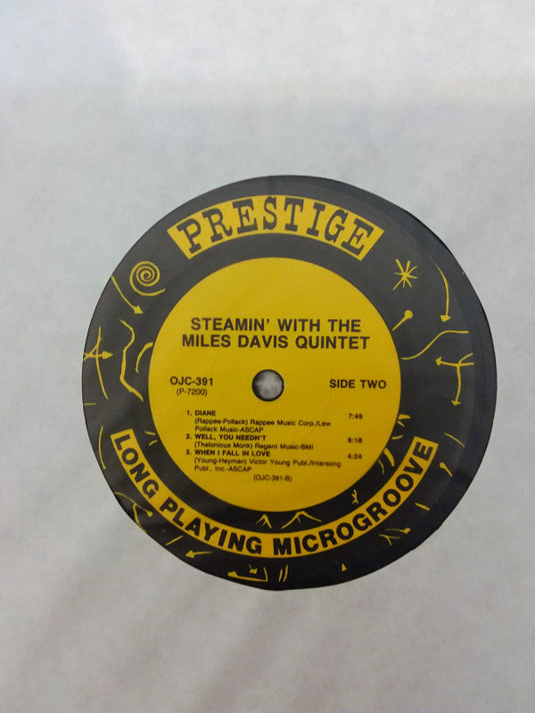 The Miles Davis Quintet : Steamin' With The Miles Davis Quintet (LP, Album, RE, RM)