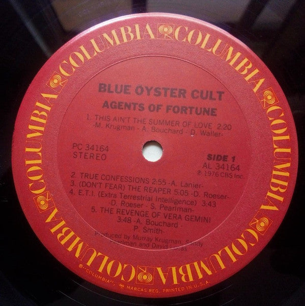 Blue Öyster Cult : Agents Of Fortune (LP, Album)