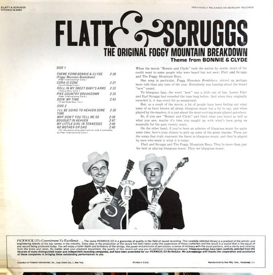 Flatt & Scruggs : Foggy Mountain Breakdown (LP, Album, RE, Yel)