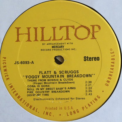 Flatt & Scruggs : Foggy Mountain Breakdown (LP, Album, RE, Yel)