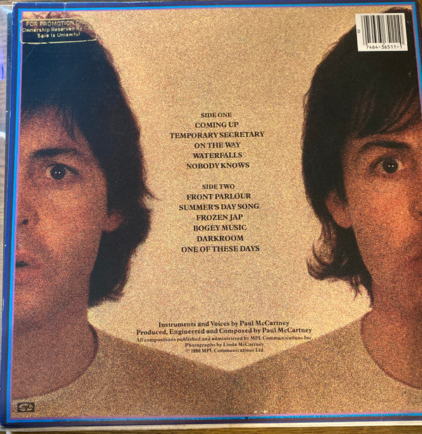 Paul McCartney : McCartney II (LP, Album, Pit)