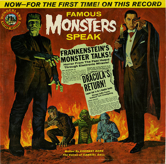 Cherney Berg, Gabriel Dell : Famous Monsters Speak (LP, Mono, RE)