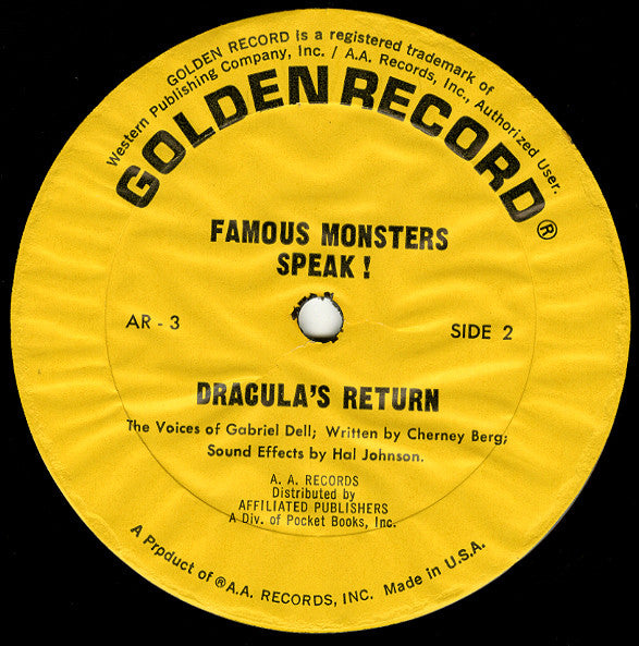 Cherney Berg, Gabriel Dell : Famous Monsters Speak (LP, Mono, RE)