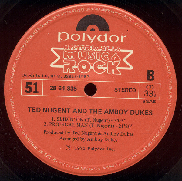 Ted Nugent And The Amboy Dukes* : Ted Nugent And The Amboy Dukes (LP, Album, RE)