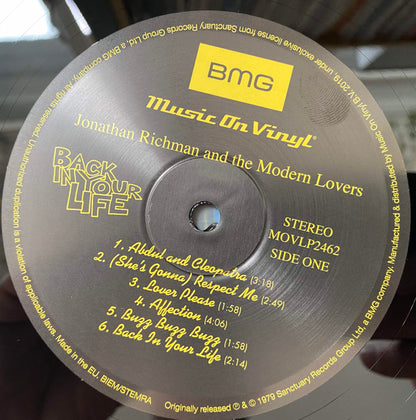 Jonathan Richman & The Modern Lovers : Back In Your Life (LP, Album, RE, 180)