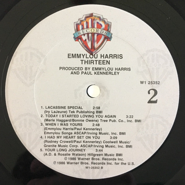 Emmylou Harris : Thirteen (LP, Album, Club, Car)