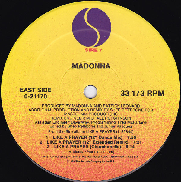 Madonna : Like A Prayer (12", Maxi, Spe)