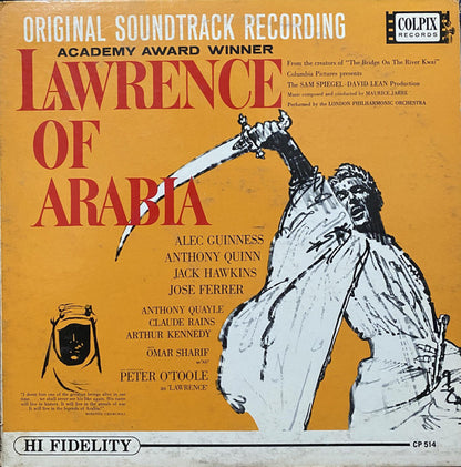 Maurice Jarre, The London Philharmonic Orchestra* : Lawrence Of Arabia (Original Soundtrack Recording) (LP, Album, Mono)