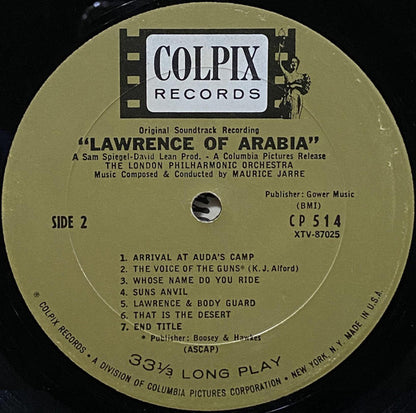 Maurice Jarre, The London Philharmonic Orchestra* : Lawrence Of Arabia (Original Soundtrack Recording) (LP, Album, Mono)