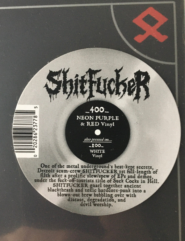 Shitfucker : Suck Cocks In Hell (LP, Album, Ltd, RE, RP, Pur)