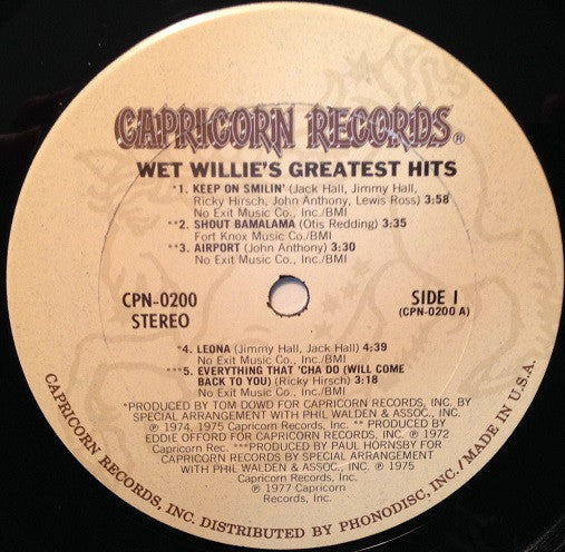 Wet Willie : Wet Willie Greatest Hits (LP, Comp, Pit)