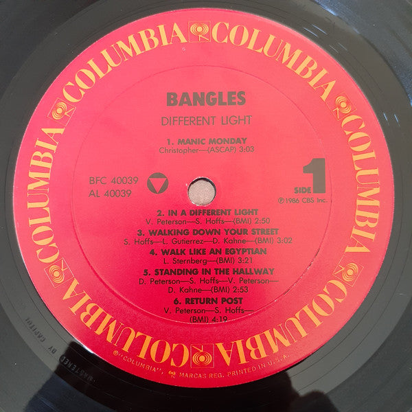 Bangles : Different Light (LP, Album, Pit)