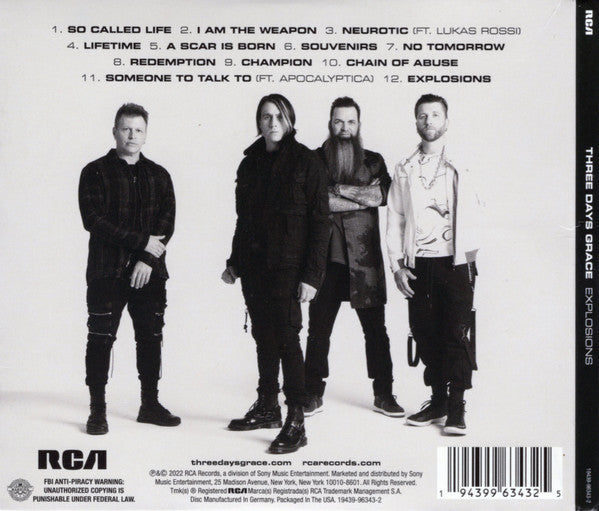 Three Days Grace : Explosions (CD, Album)